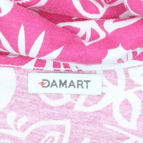 Damart Women's Pink Floral A-Line Dress Size 14