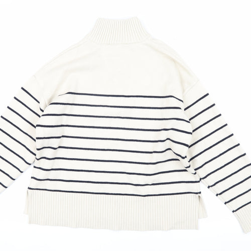 Zara Women’s Ivory Stripe Pullover Sweatshirt S