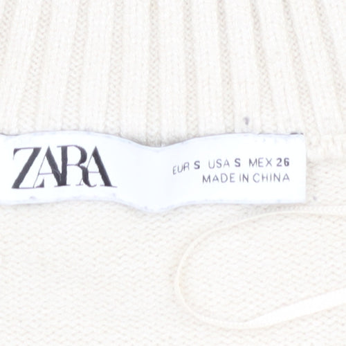 Zara Women’s Ivory Stripe Pullover Sweatshirt S