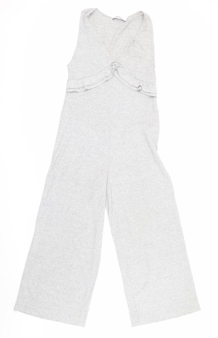 Zara Trafaluc Grey Knit Women's Sleeveless Jumpsuit S