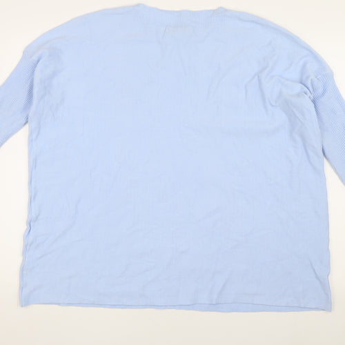 Chilli & Charm Women's Blue Beaded Pullover Jumper
