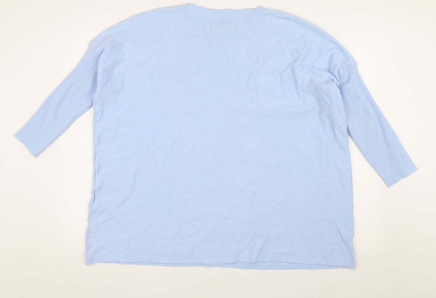 Chilli & Charm Women's Blue Beaded Pullover Jumper