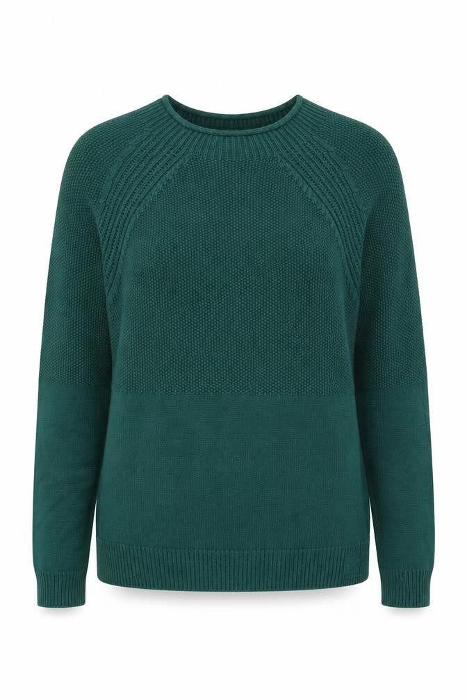 Crew Clothing Green Women's Jumper, Size 8, Relaxed Knit Style