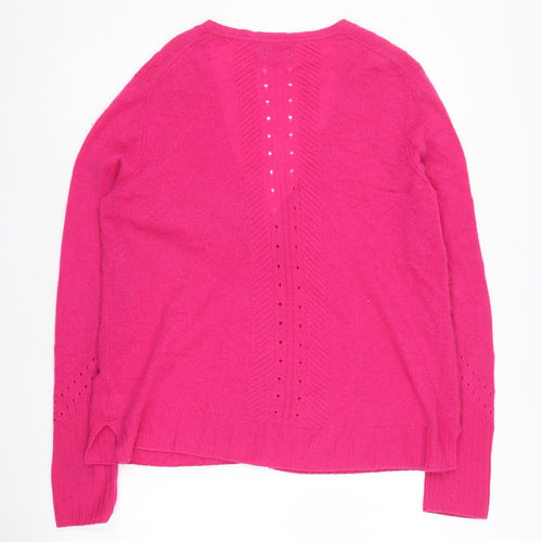 Pure Collection Women's Pink Cashmere Cardigan Size 12