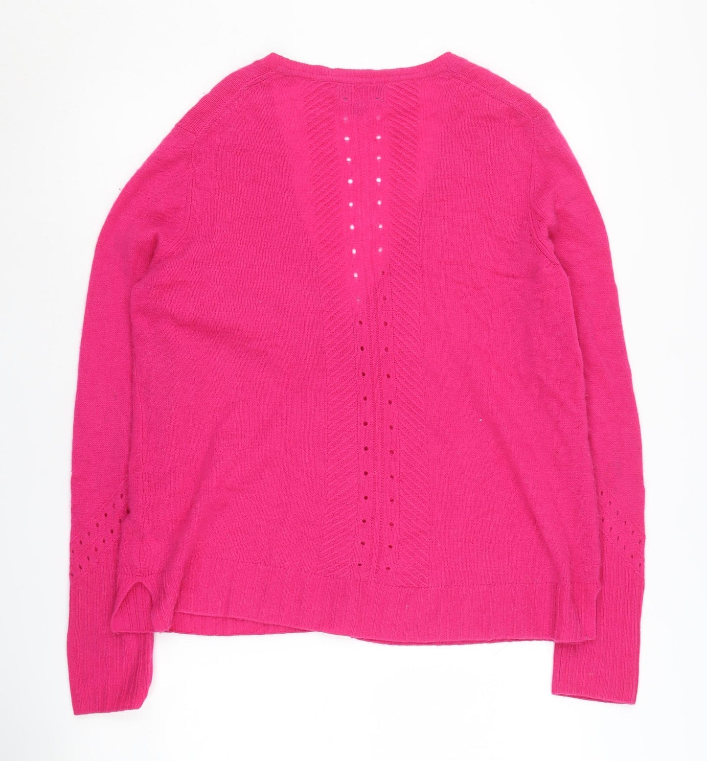 Pure Collection Women's Pink Cashmere Cardigan Size 12