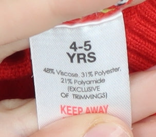 Grinchmas Boys Red Christmas Jumper 4-5 Years