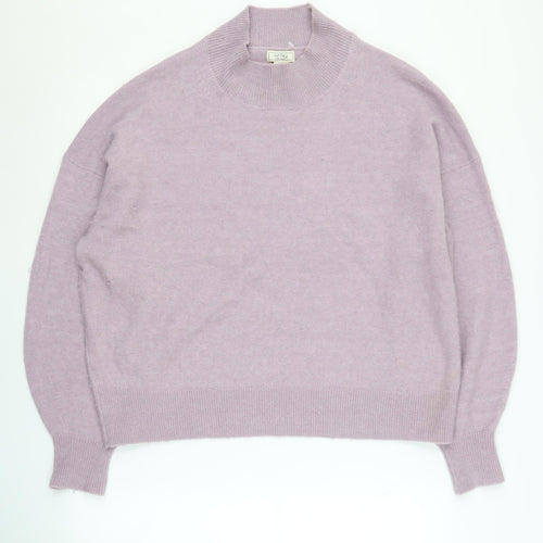 Fat Face Women's Purple Mock Neck Pullover Jumper Size 16