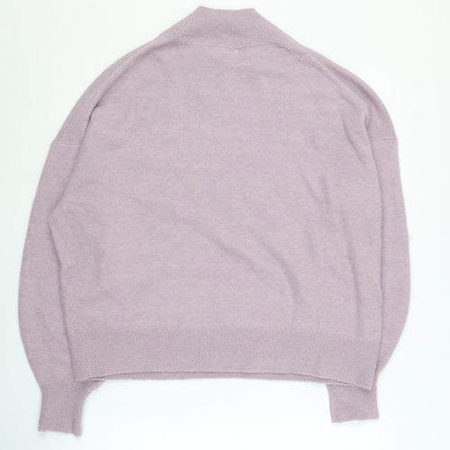 Fat Face Women's Purple Mock Neck Pullover Jumper Size 16