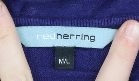 Red Herring Women's Blue Open Front Cardigan M/L