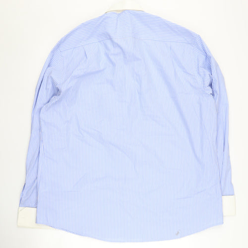 Greenwoods Men's Blue Striped Regular Fit Dress Shirt