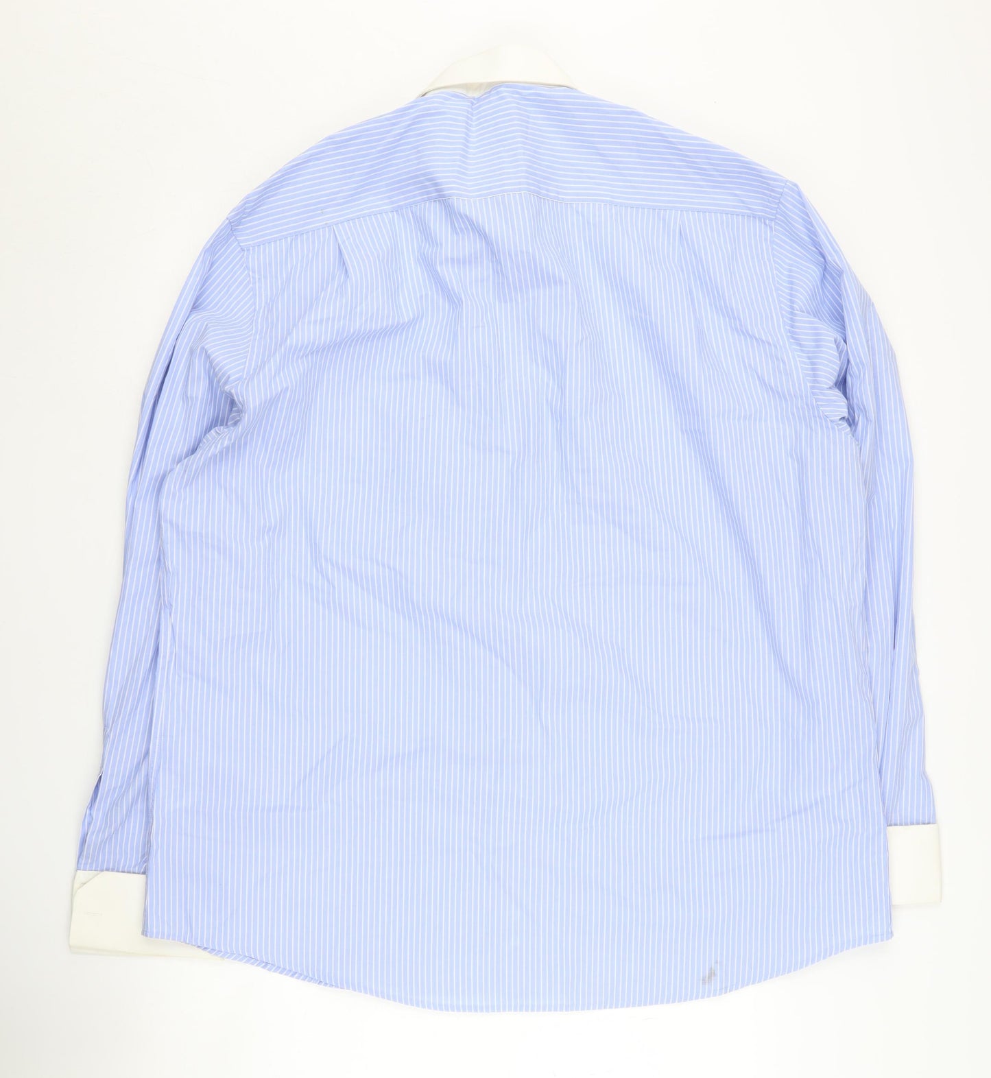 Greenwoods Men's Blue Striped Regular Fit Dress Shirt