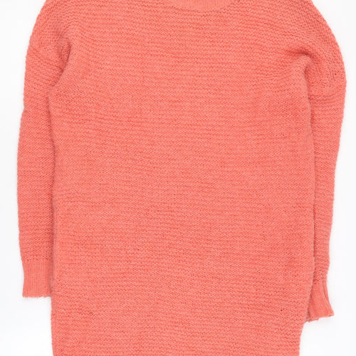 Reiss Women's Pink Jumper Dress M Knit Long Sleeve