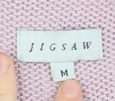 Jigsaw Women's Pink V-Neck Cardigan Size M