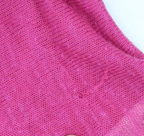 Monsoon Women's Pink Pullover V-Neck Jumper - L