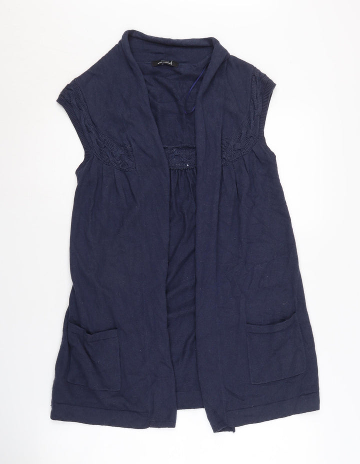 Marks and Spencer Women's Blue Open Front Vest Size 12