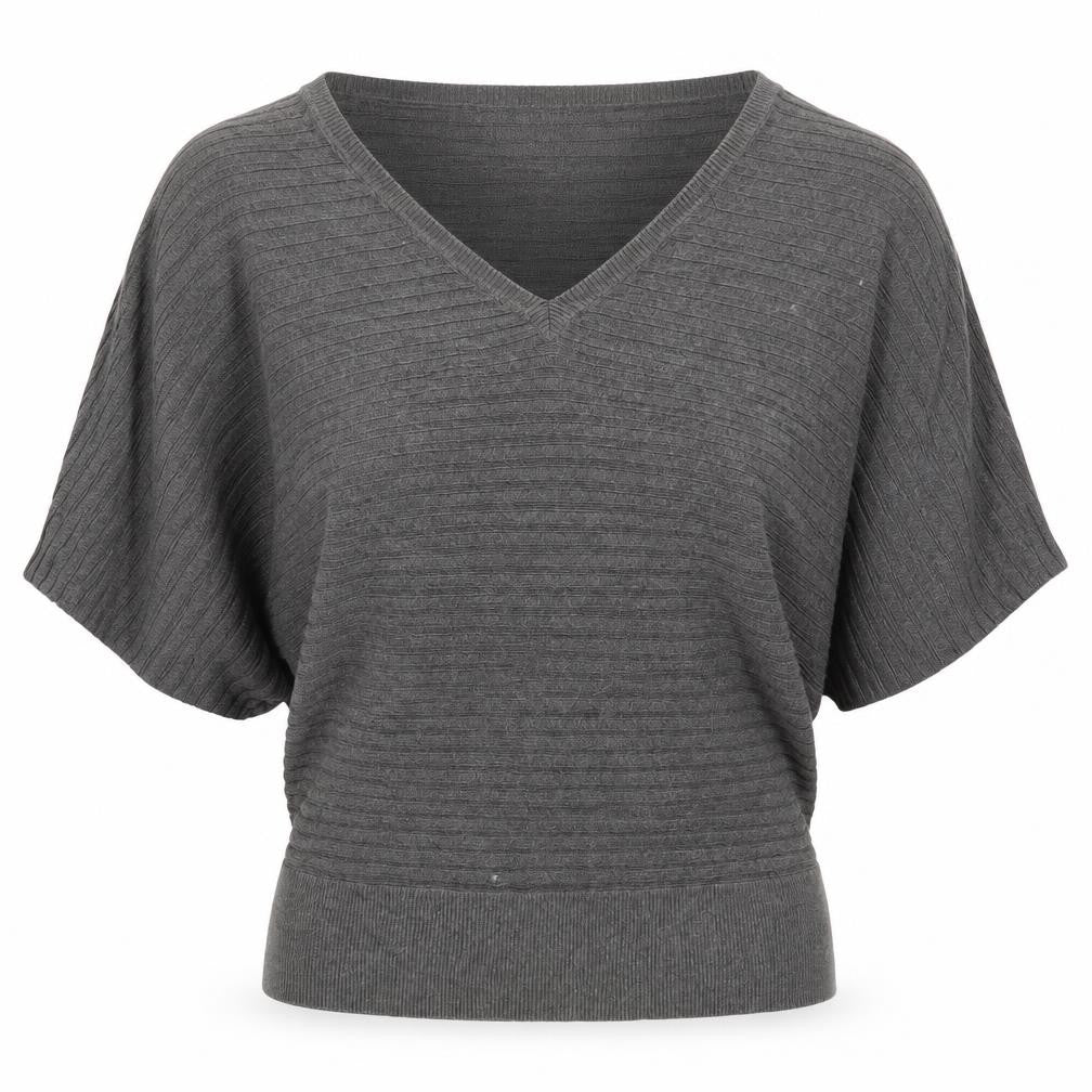 Long Tall Sally Women’s Grey V-Neck Knit Jumper - M