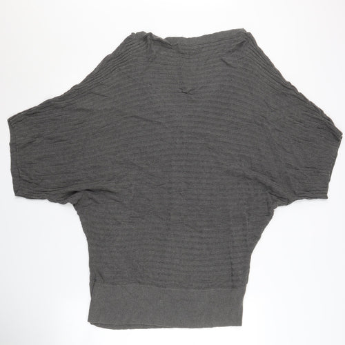Long Tall Sally Women’s Grey V-Neck Knit Jumper - M