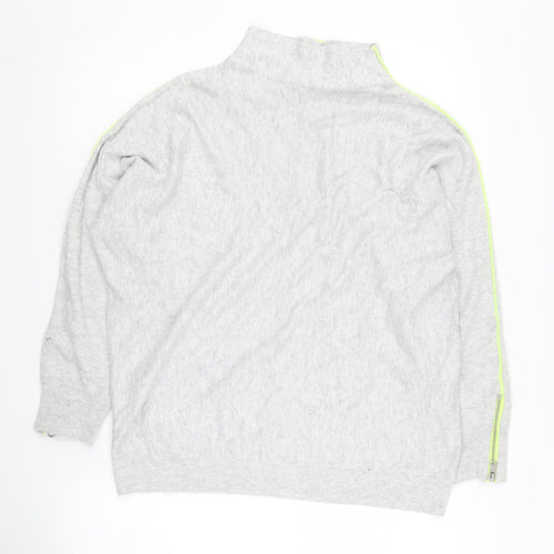 Mint Velvet Women's Grey Zip Accent Jumper M