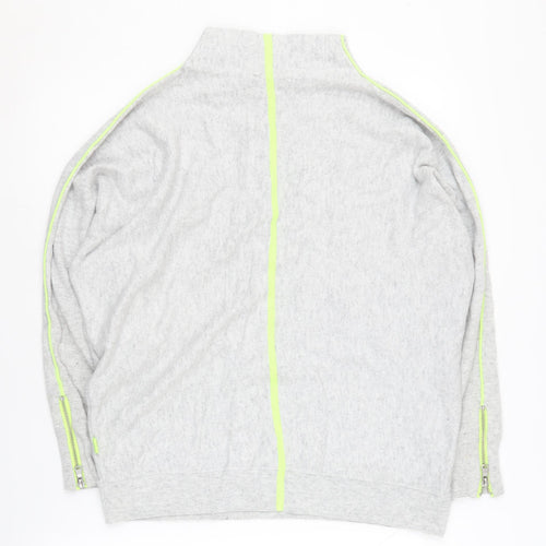 Mint Velvet Women's Grey Zip Accent Jumper M