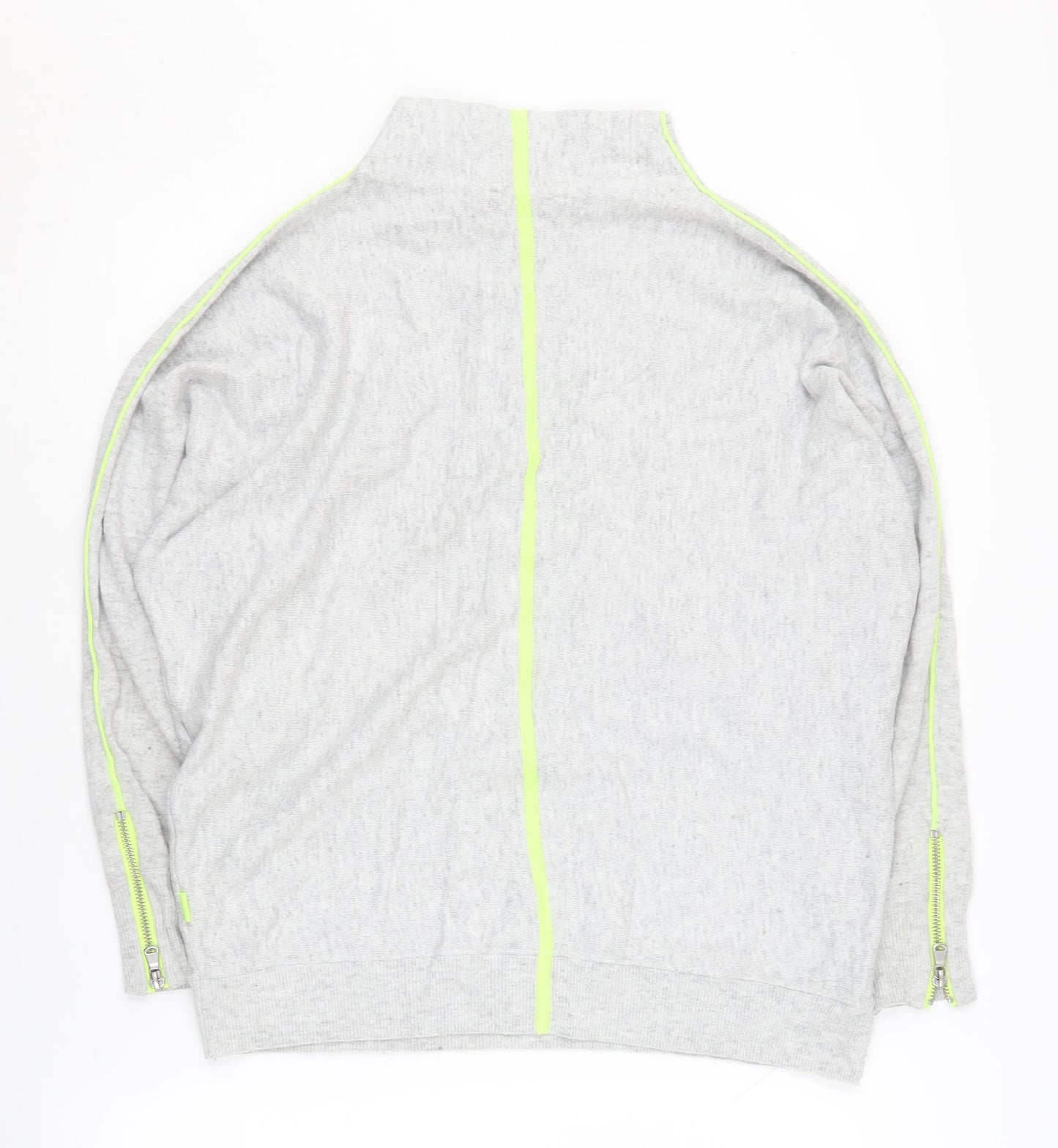 Mint Velvet Women's Grey Zip Accent Jumper M