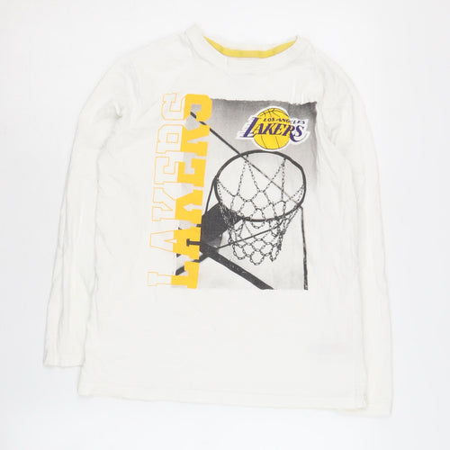 Primark Boys White Lakers Long Sleeve T-Shirt Size 158