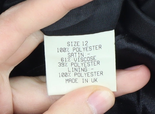 Début Women's Black Fit & Flare Dress, Size 12, Ruffled