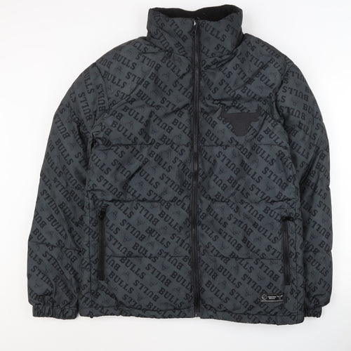 NBA Men's Black Puffer Jacket M Sports Winter
