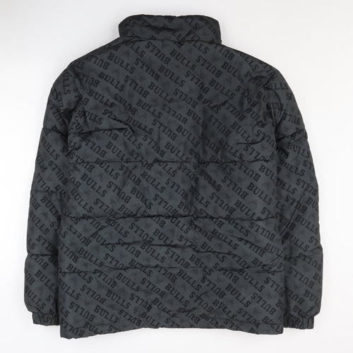 NBA Men's Black Puffer Jacket M Sports Winter