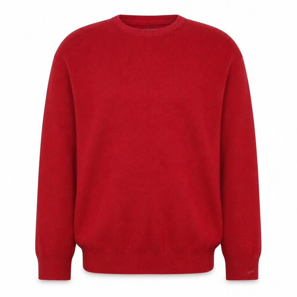 Front view of Gabicci Men's Red XL Wool Blend jumper