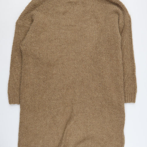 Vanessa Alexandra Women's Brown Knit Open Front Cardigan L