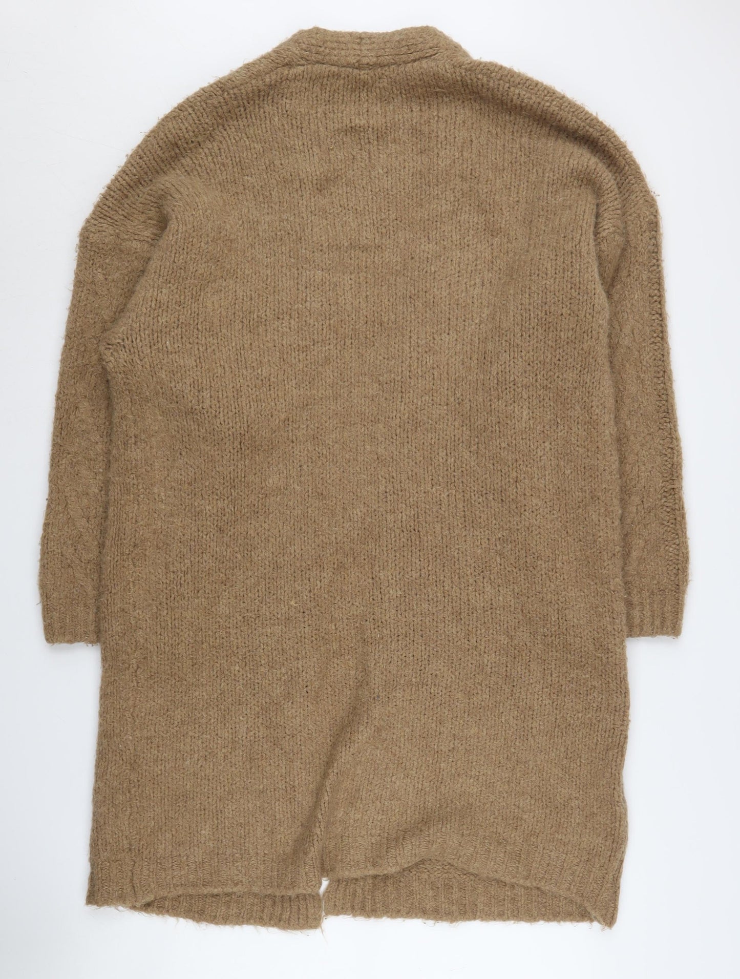 Vanessa Alexandra Women's Brown Knit Open Front Cardigan L