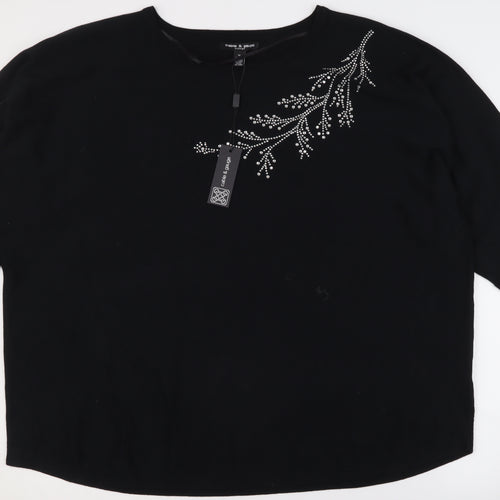 Cable & Gauge Women's 3XL Black Pullover Jumper