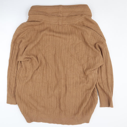 Zara Women's Brown Roll Neck Pullover Jumper M