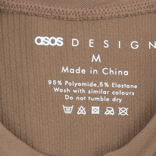 ASOS DESIGN Women's Brown Crew Neck T-Shirt Medium