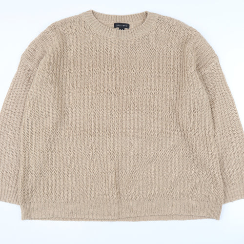 New Look Women's Beige Pullover Sweater, M, Autumn Fashion