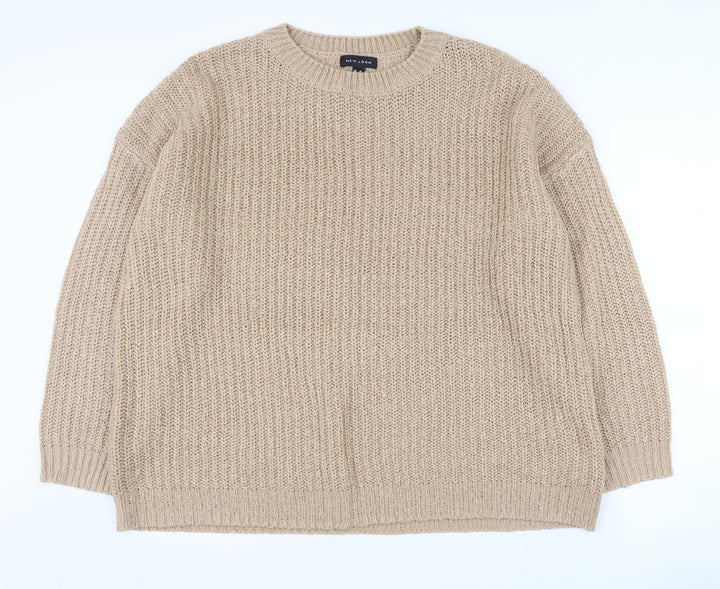 New Look Women's Beige Pullover Sweater, M, Autumn Fashion