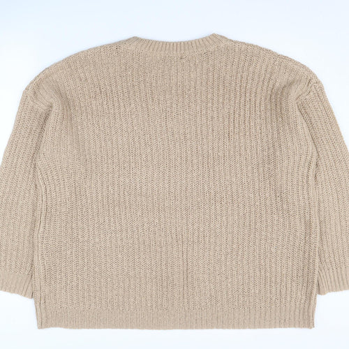 New Look Women's Beige Pullover Sweater, M, Autumn Fashion