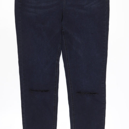 Next Women's Blue Skinny Jeans 14L Tall Mid Rise