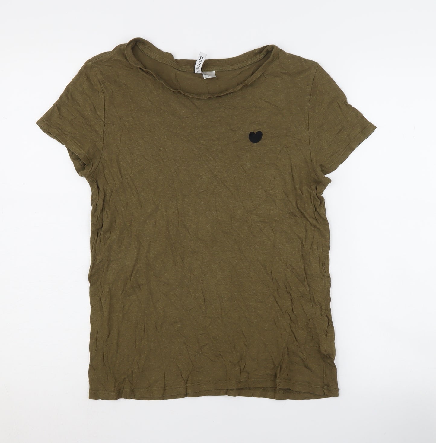 H&M Divided Women's Green Basic T-Shirt M