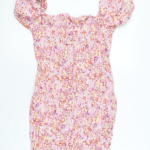 H&M Women's Floral Puff Sleeve Dress M