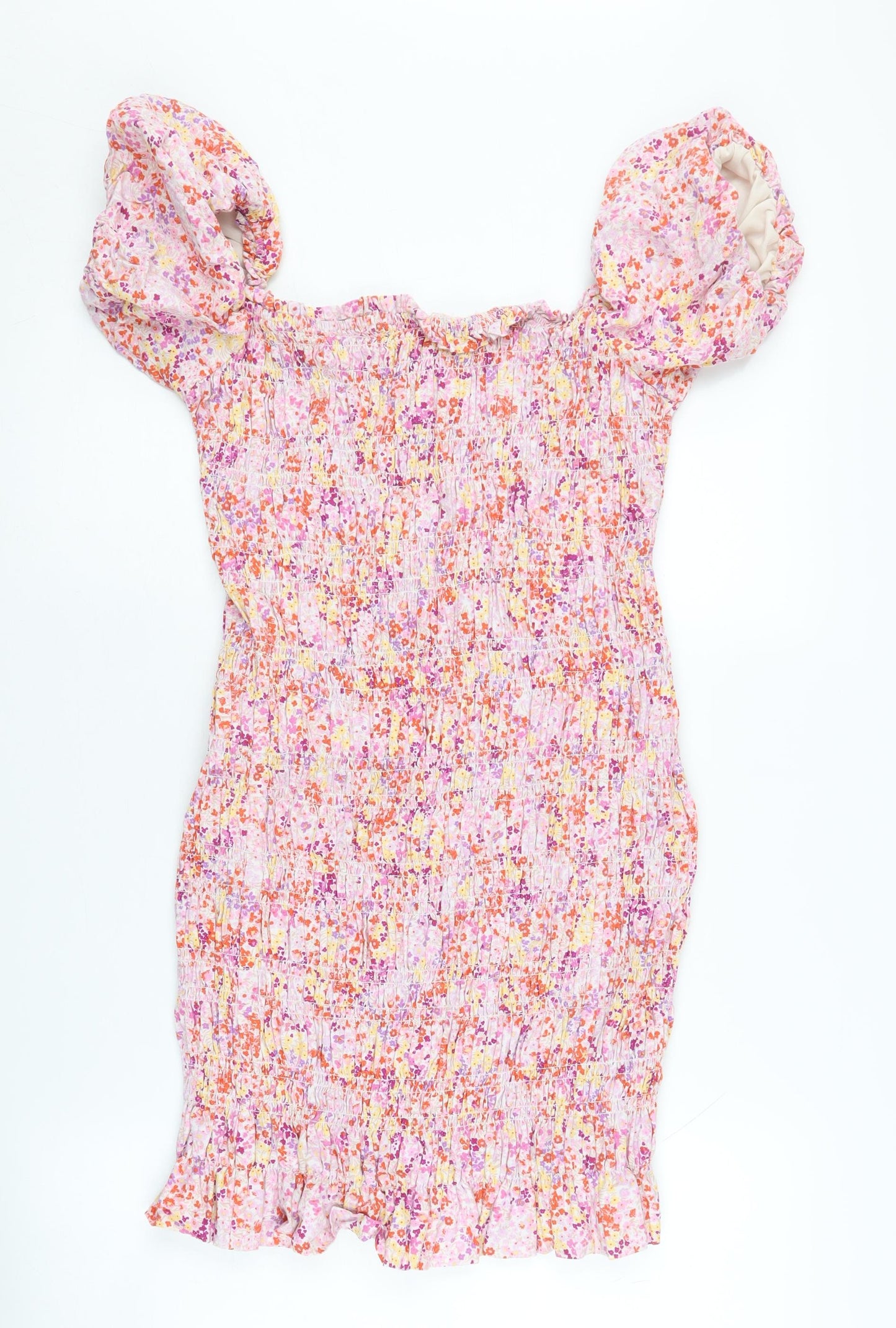 H&M Women's Floral Puff Sleeve Dress M