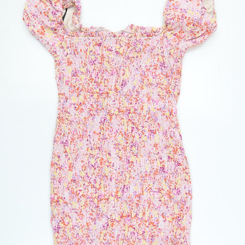 H&M Women's Floral Puff Sleeve Dress M