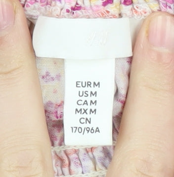 H&M Women's Floral Puff Sleeve Dress M