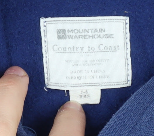 Mountain Warehouse Girls Blue Full Zip Hoodie 7-8 Years