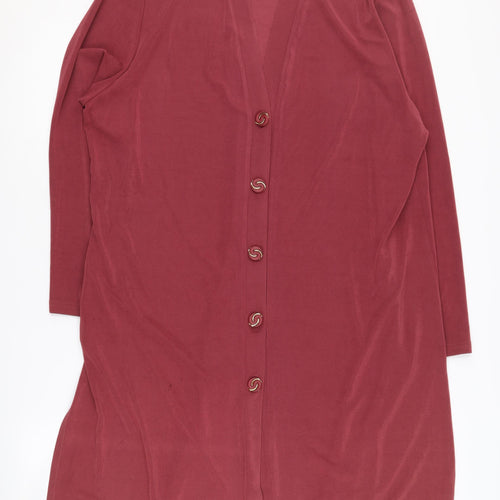 Stephen Women's Red XL Cardigan Button Detail