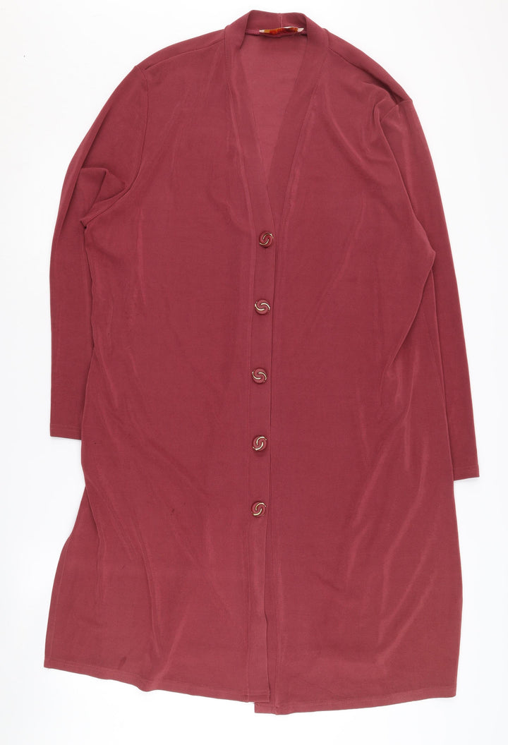 Stephen Women's Red XL Cardigan Button Detail