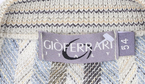 Gioferatti Men's Beige Cardigan, Large, V-Neck