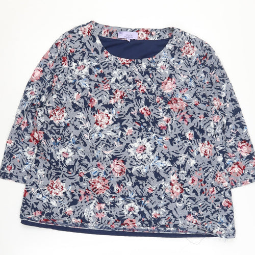 Honor Millburn Women's Floral Blouse, Size 22, Multicoloured