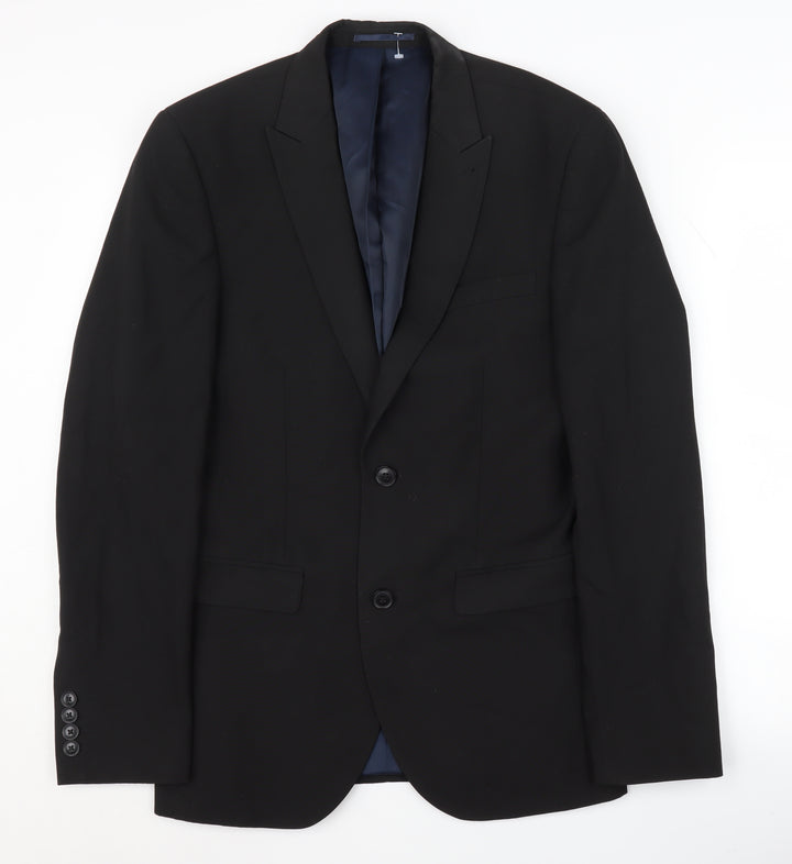 Next Men's Black Blazer, Size 36, Regular Fit