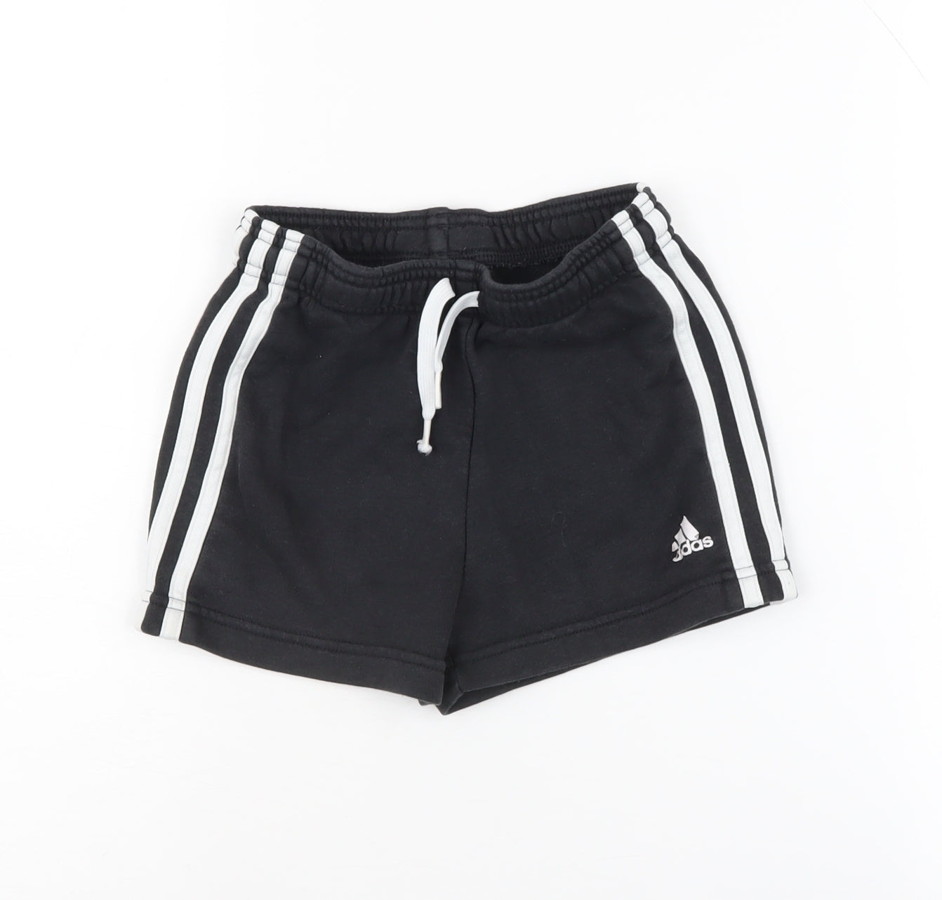 Adidas Boys Black Athletic Shorts, Size 7-8 Years